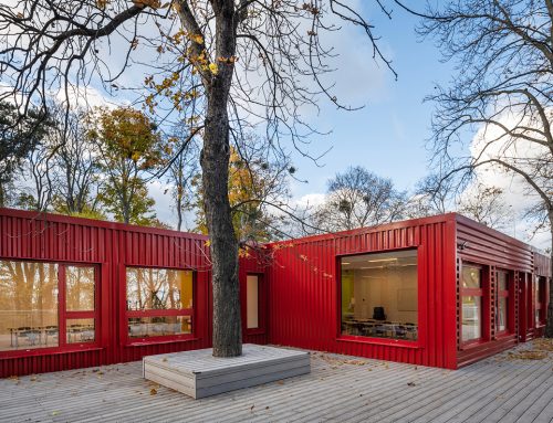 The new container building of the German School of Budapest