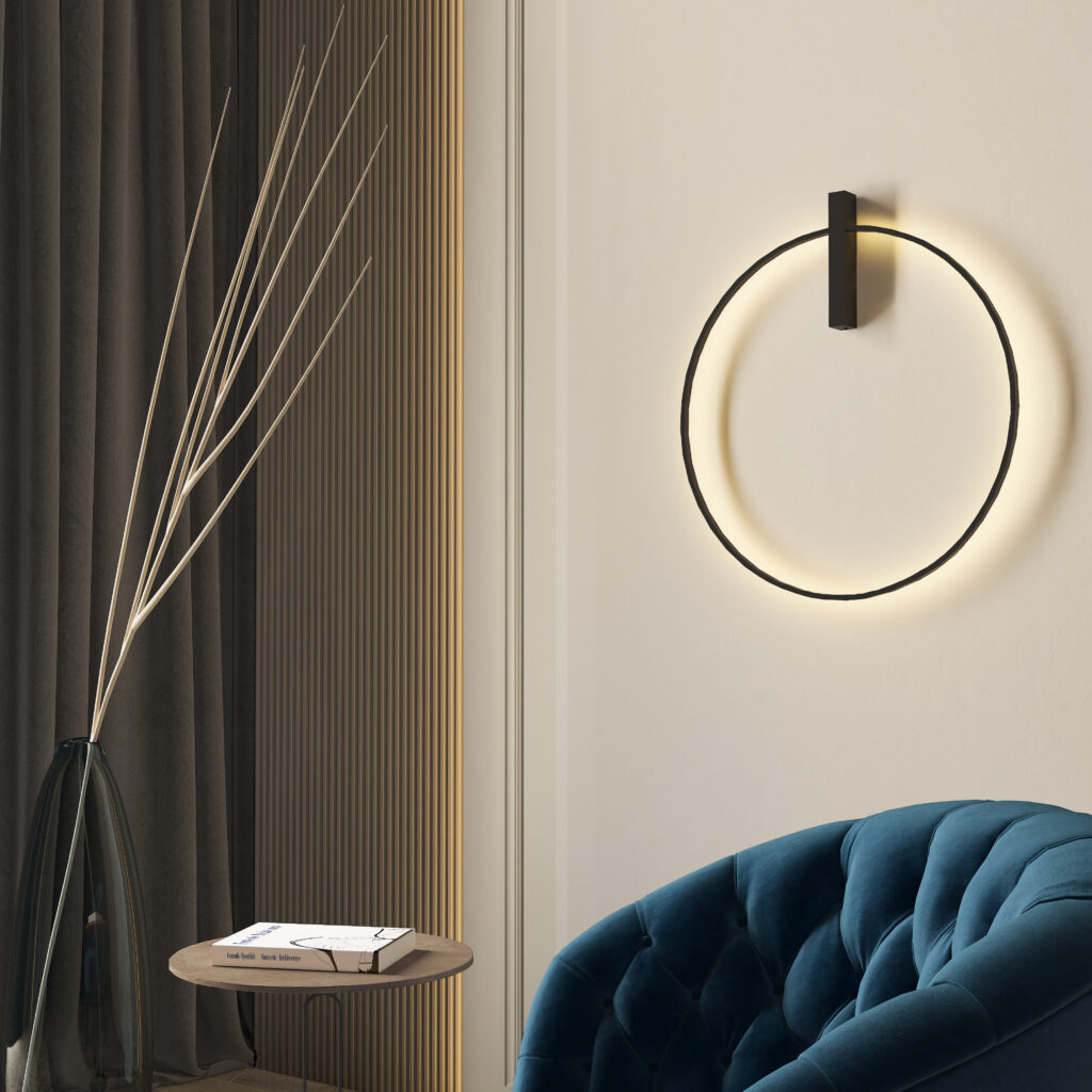 24001 – Prolicht Just Black Halo Wall Detail Windkraft Simonsfeld