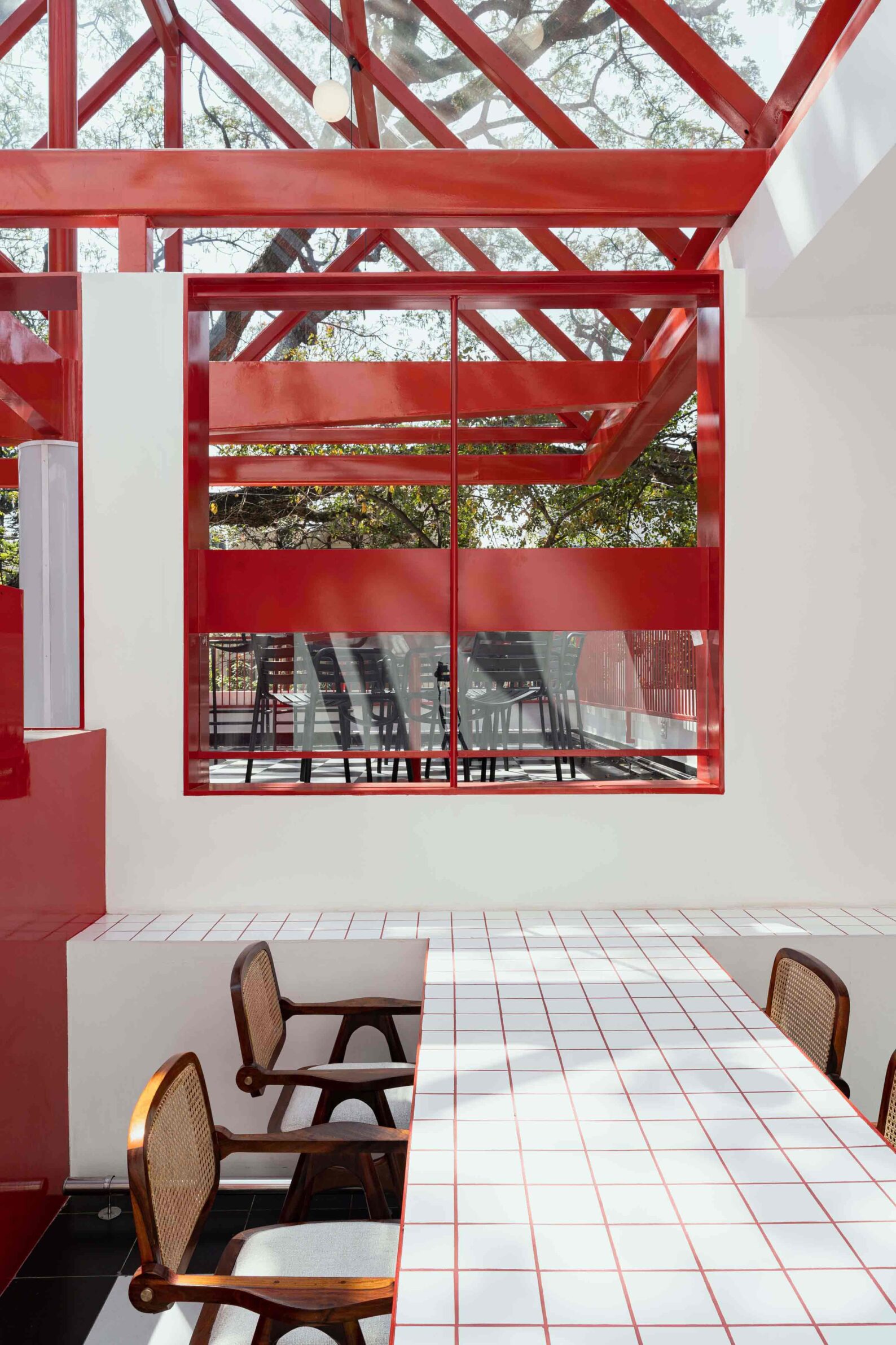 Diner Just Loaf by Cochin Creative Collective with split-level dining spaces in Bangalore, India