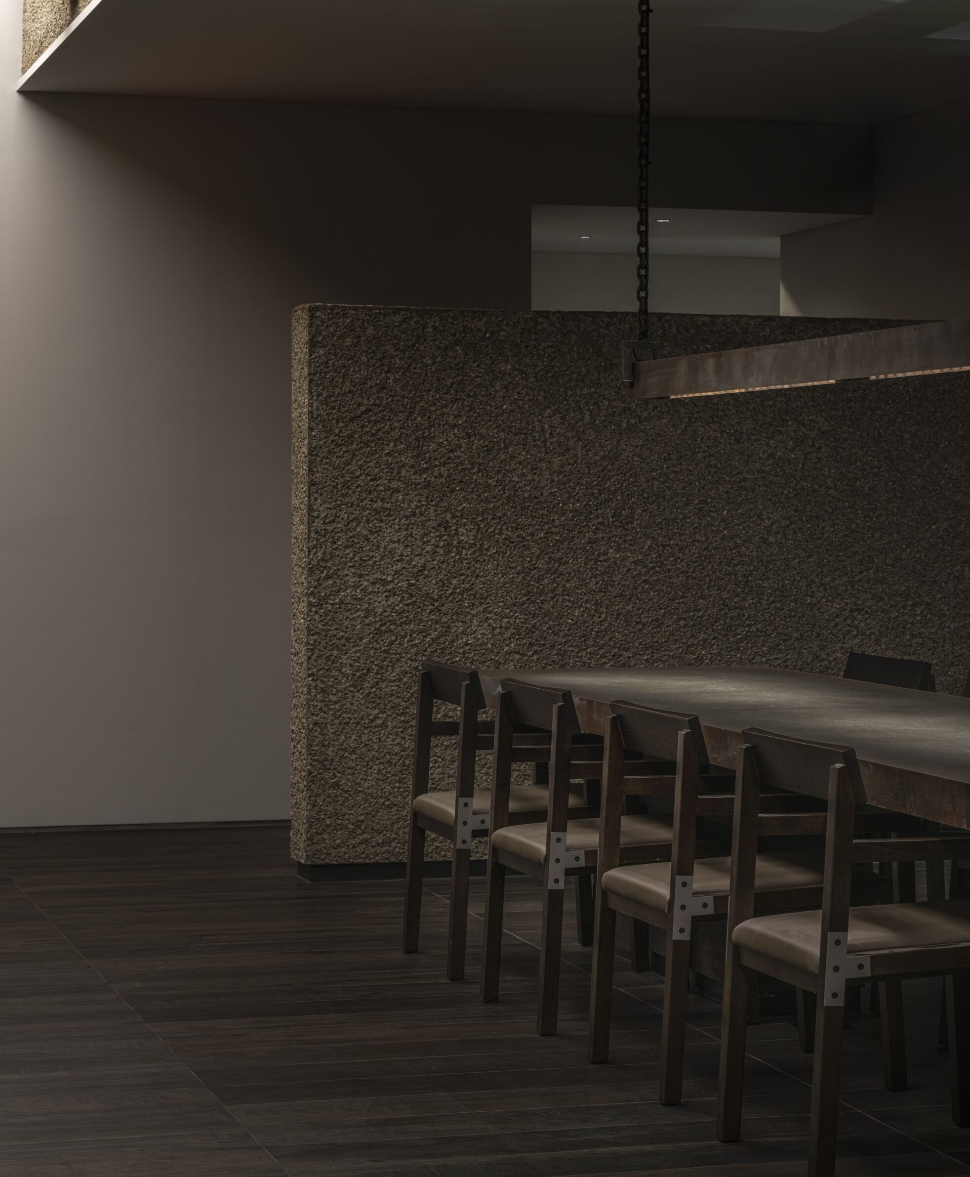 Imok Smoke Dining by Project Mark with dark concrete interiors, controlled lighting and fire elements in Seoul, South Korea